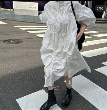 willfully 셔링 셔츠 원피스