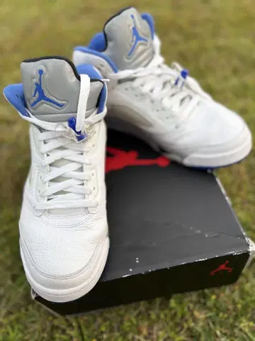 Air Jordan 5 화이트/블루 26.5cm
