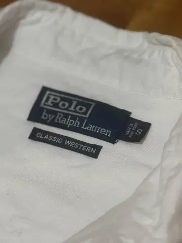 Ralph Lauren 90's 진품 웨스턴 셔츠 화이트 무지 홍콩 제