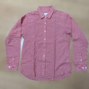 THE NORTH FACE 긴팔 셔츠 레드 화이트 체크