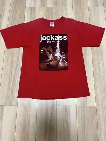jackass the movie 티셔츠 빨간색 빈티지 jackass
