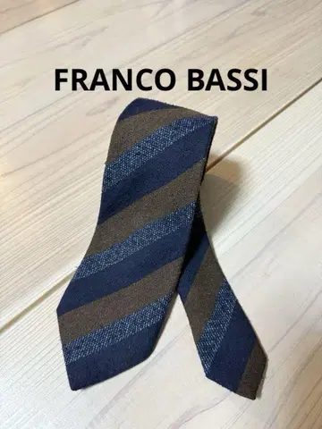 프랑코 바시 넥타이 레지메 네이비 브라운 FRANCO BASSI