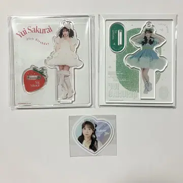 사쿠라이 유이 아크릴 스탠드 세트 스티커 포함 FRUITS ZIPPER