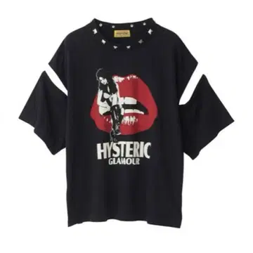 HYSTERIC LIPS GIRL SITTING 오버 사이즈 티셔츠