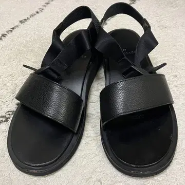 24SS FOOTWORKS 풋웍스 가죽 샌들 주름 가죽 블랙