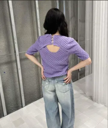 AMERI 아메리빈티지 PUFF PASTRY KNIT TEE