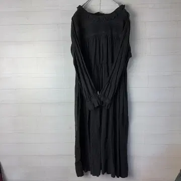 린넨 블랙 원피스 레이스 러블리 내추럴 계열