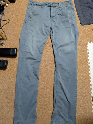 Nudie Jeans SLIM ADAM 스틸 그레이 치노 팬츠 w32