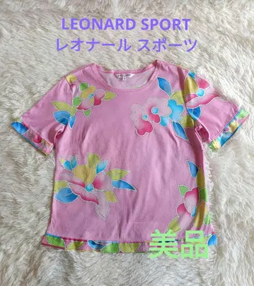 새상품급! LEONARD SPORT 레오나르 스포츠 티셔츠 티셔츠 꽃