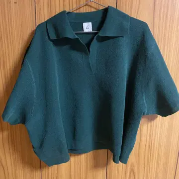 6(ROKU) MILANO RIB SKKIPPER KNIT 그린