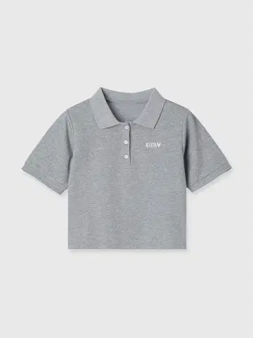 로고 컷 폴로 상의 GRAY