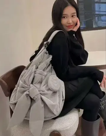 Athe 바네사브루노 리본 백팩 2WAY 그레이