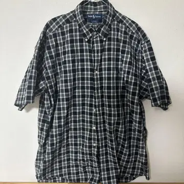 Ralph Lauren 체크 무늬 반팔 셔츠 XL
