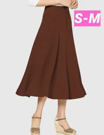 32 [미라 오웬] 아지메 볼륨 스코치 단추 플레어 스커트 S-M 상당