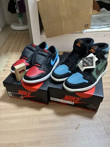 2켤레 세트 조던 1 하이 로우 고어텍스 노스캐롤라이나 시카고 29