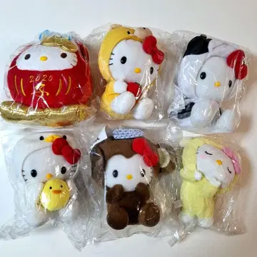 한정판 헬로키티 띠 봉제 인형 6종 세트
