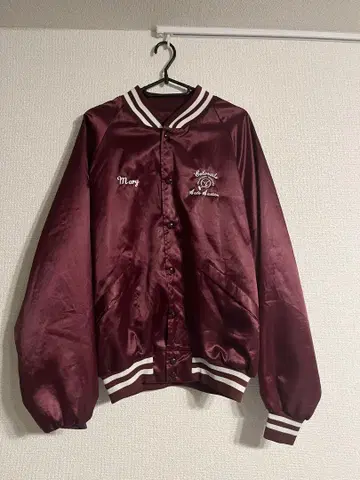 King Louie Pro Fit 버건디 바시티 자켓 L