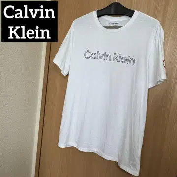 Calvin Klein 캘빈클라인 로고 화이트 티셔츠 M