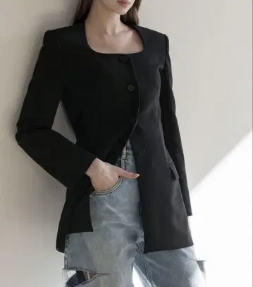 카라 / Lady Handsome Jacket 노카라 자켓