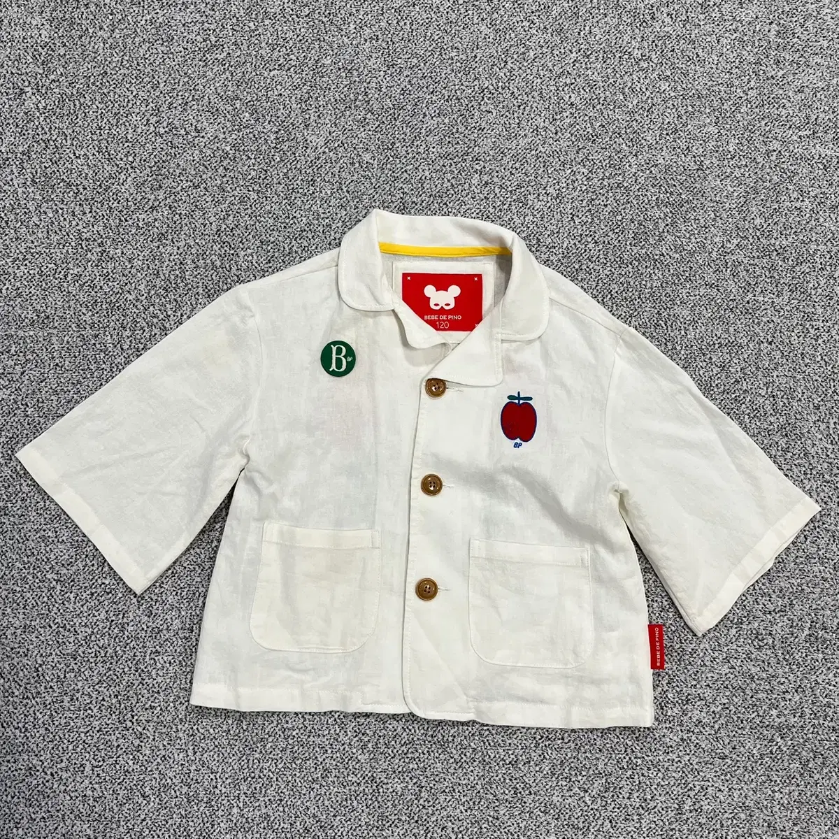 [120] New Bebe De Pino Kids Good Apple Linen Jacket 0421H