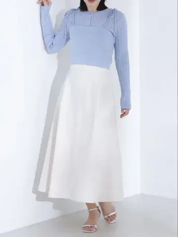 NATURAL BEAUTY BASIC 카르제 스트레치 플레어 스커트