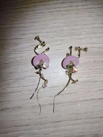 벚꽃의 해파리 귀찌 귀걸이  지구야