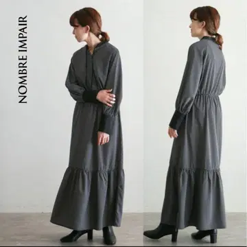 NOMBRE IMPAIR 도트 무늬 맥시 원피스