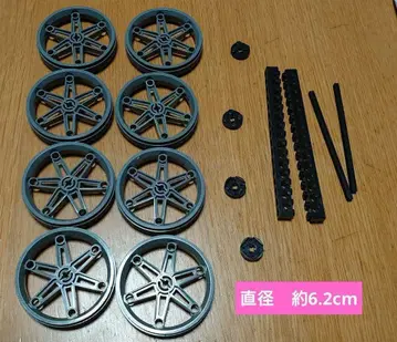 레고 테크닉 바퀴(6.2cm) 8개 세트 다크 그레이