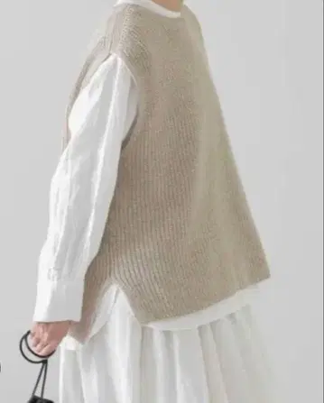 카구레 린넨 코튼 베스트 베이지