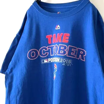 마제스틱 MLB 옥토버 티셔츠 L 블루 파랑 구제 의류