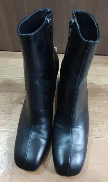 안나로우 24cm 와이즈 A 숏부츠 블랙 좁은 폭