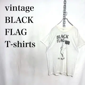 80s 90s 빈티지 BLACK FLAG 블랙 플래그 티셔츠 구제 의류