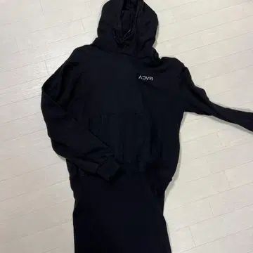 RVCA 후드티 타이트 원피스 블랙 후드티 후드 부착