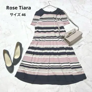 Rose Tiara 로즈 티아라 보더 원피스 46 멀티 컬러