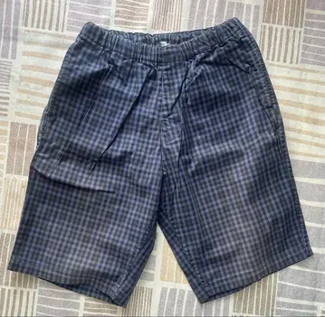 GOOD E NOUGH 레어 네이비 계열 체크 숏팬츠 초기