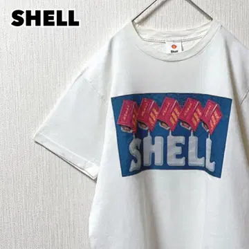 SHELL 쇼와 쉘 석유 티셔츠 레트로 구제 의류 빈티지