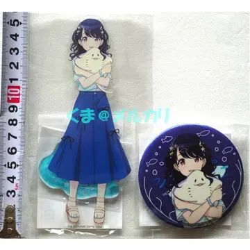 샤니마스 후쿠마루 코이토 아크릴 스탠드 + 캔뱃지 수족관 노쿠티루