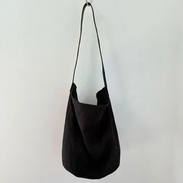 컨디션 최상 Garota 린넨 원숄더 토트백 린넨 천연 가죽 블랙