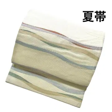 여름 오비 명주 나고야 오비 요레 줄무늬 줄무늬 NO-1062