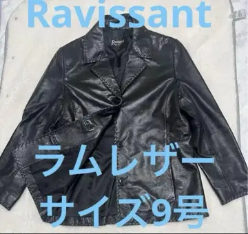 Ravissant 램 가죽 자켓 9호 가죽 자켓 M 양가죽 블랙
