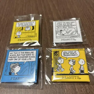 PEANUTS Cafe 캔뱃지 4종