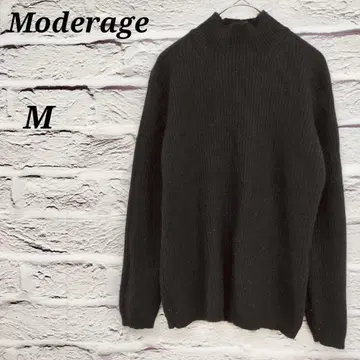 R4674 Moderage [M] 캐시미어 긴팔 하이넥 스웨터 블랙