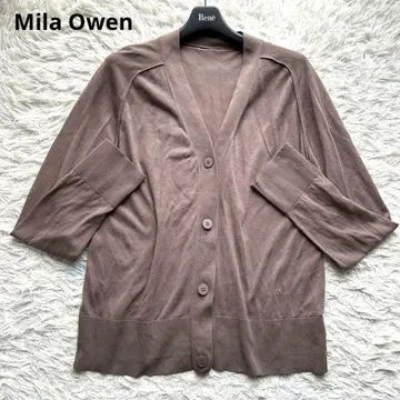 Mila Owen 미라 오웬 그레이지 니트 시어 가디건