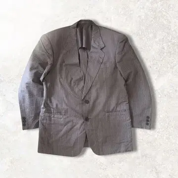 90's 빈티지 테일러드 자켓 그레이 체크 무늬 레트로