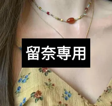 컬러풀한 비즈 2줄 목걸이