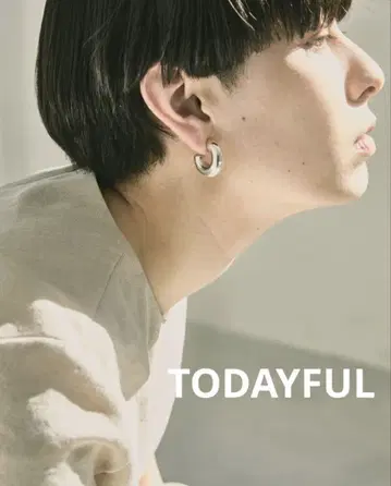TODAYFUL 청키 후프 귀걸이 실버