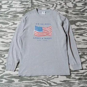 90년대 USA제 "알 스타일 어패럴" US ARMY NAVY 롱 T
