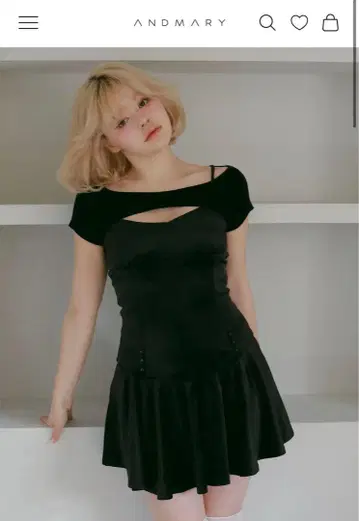 앤드메리 베티 플레어 미니 드레스