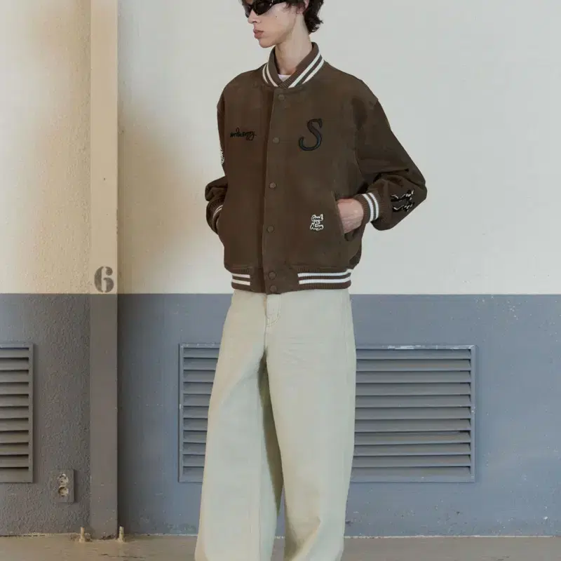 STU Stu Suede Varsity Goat Suede Jacket on Bunjang Global Site.