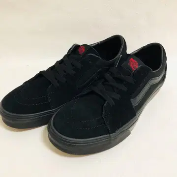 VANS SK8 - LOW 블랙 검정 레드 로고 사이즈 27cm